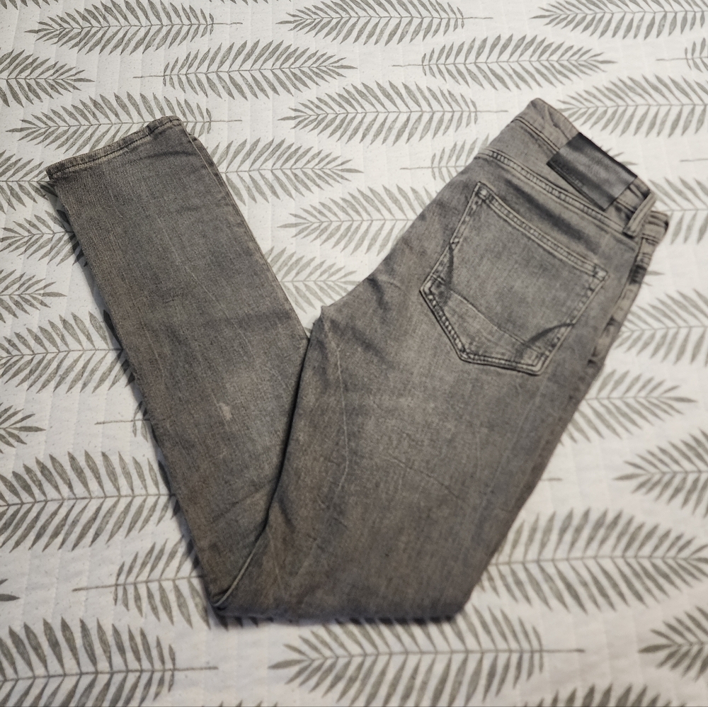 Allsaints Men's Cigarette Skinny Fit Jeans Grey - MISSING BUTTON - Picture 7 of 11